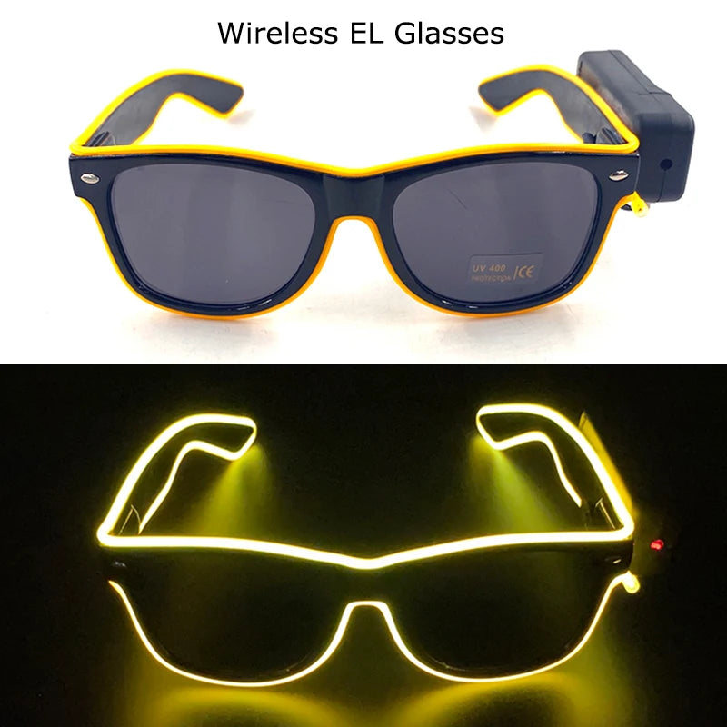 DRAVEN — Wireless LED Glow Sunglasses – Carnival Party Style
