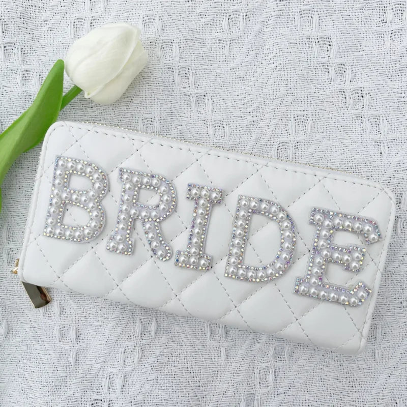 Luxury White PU Wallet Women Boho Bride Clutch Purse – Elegant Men's Accessory | Accessorio Uomo Elegante