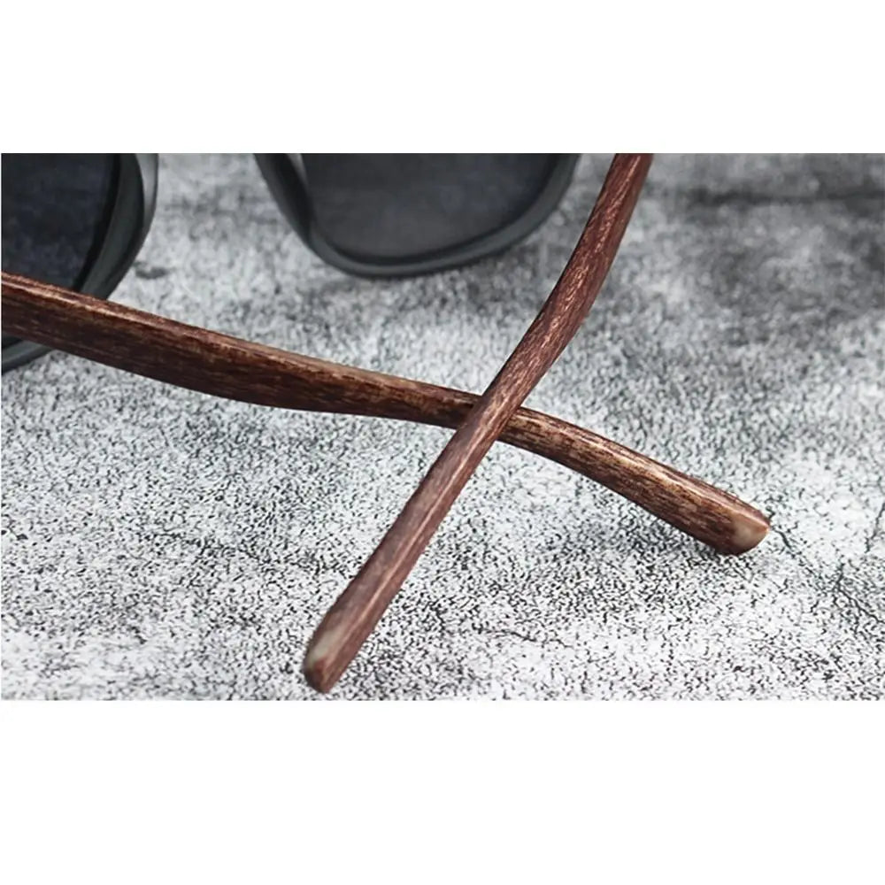 Retro Wood Grain Sunglasses – Square Frame UV Protection – Elegant Men's Accessory | Accessorio Uomo Elegante