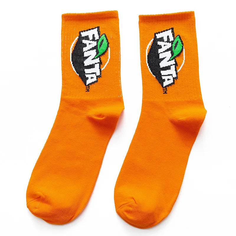 Drink-Themed Letter Socks – Unisex Street Style – Elegant Men's Accessory | Accessorio Uomo Elegante