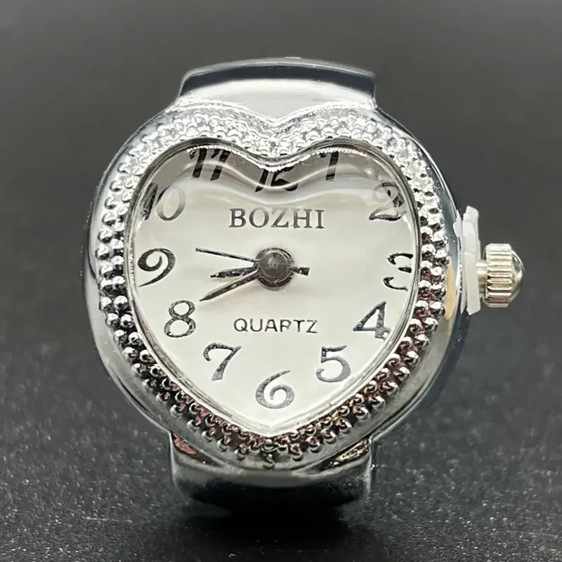 DRAVEN — Heartbeat Time – Retro Punk Ring Watch with Roman Dial