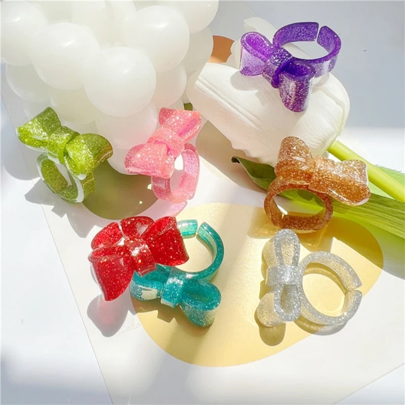 DRAVEN — Colorful Bowknot Resin Ring