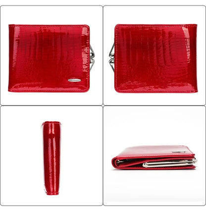 Luxury Genuine Leather Wallet Women Short Clip Purse – Elegant Men's Accessory | Accessorio Uomo Elegante