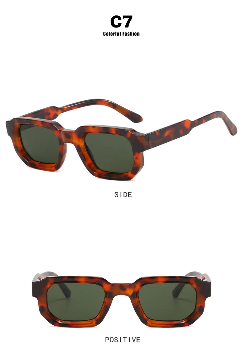 Vintage Rectangle Sunglasses – Retro Luxury Design – Elegant Men's Accessory | Accessorio Uomo Elegante