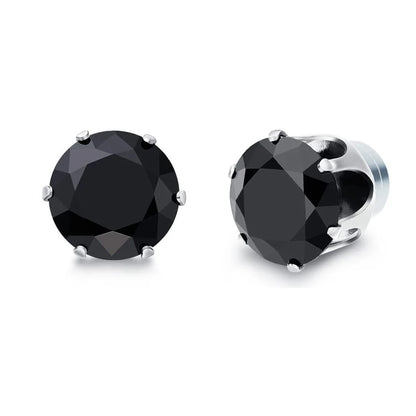 Crystal Magnetic Zircon Ear Studs