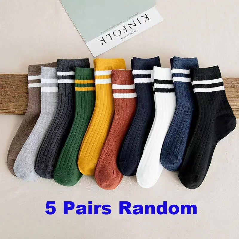 DRAVEN — 5 Pairs Vintage Sport Socks for Men – Warm & Trendy