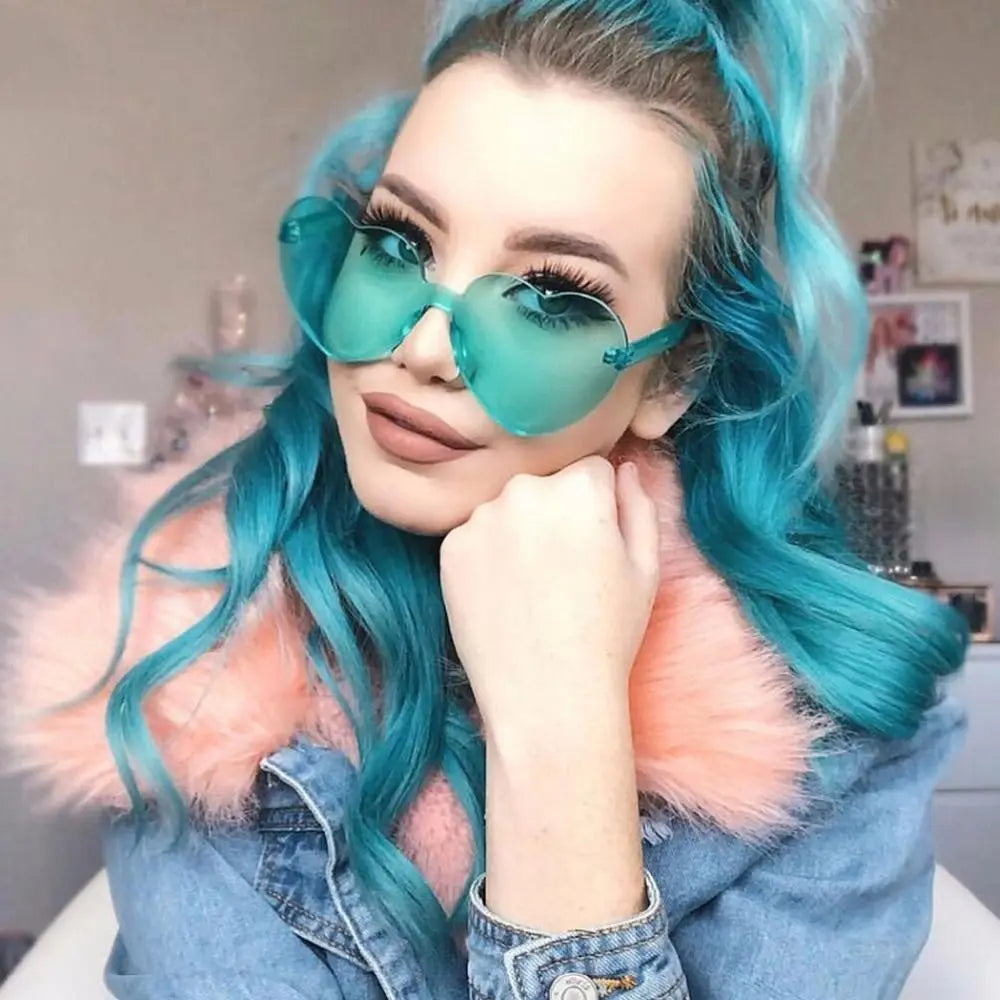 DRAVEN — Red Heart Sunglasses – Retro Designer Cat Eye UV400 Eyewear