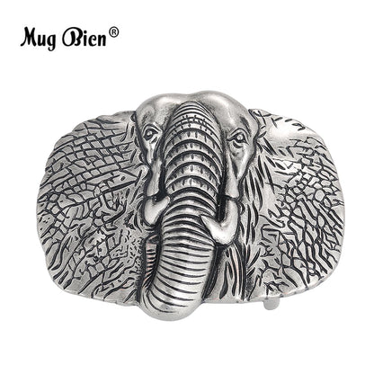 Elephant Alloy Belt Buckle Men Western Handmade Design – Elegant Men's Accessory | Accessorio Uomo Elegante
