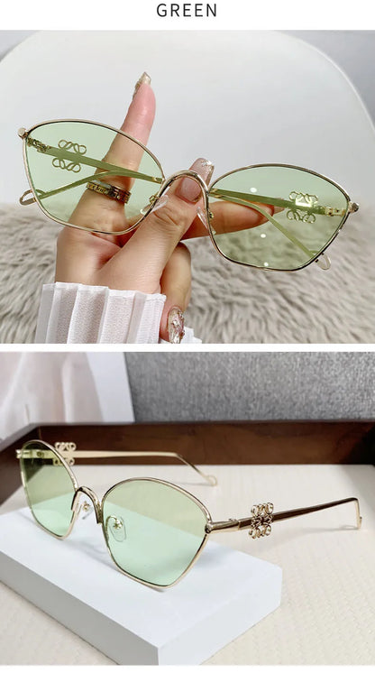 Metal Cat-Eye Sunglasses – Trendy Street Style – Elegant Men's Accessory | Accessorio Uomo Elegante