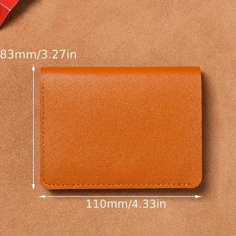 Classic PU Leather Wallet Unisex Short Slim Design – Elegant Men's Accessory | Accessorio Uomo Elegante