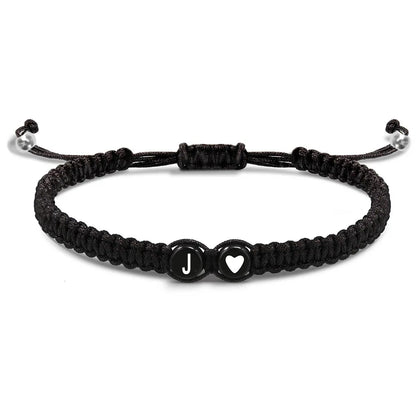 A–Z Initial Braided Bracelet – Elegant Men's Accessory | Accessorio Uomo Elegante