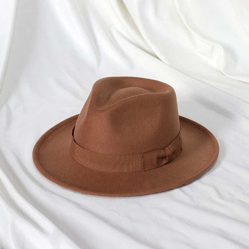 DRAVEN — Elegant Wool Fedora – Unisex Classic Jazz Hat