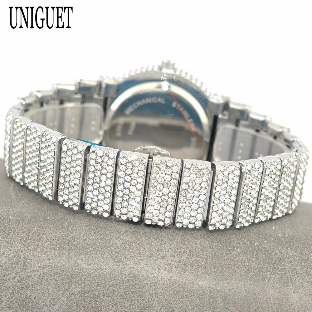 Arctic Blaze – Men’s Ice Steel Luxury Watch 2025 Edition – Elegant Men's Accessory | Accessorio Uomo Elegante