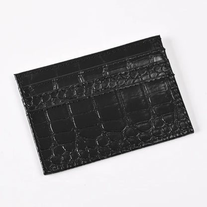 Crocodile Pattern PU Leather Card Holder Wallet Women – Elegant Men's Accessory | Accessorio Uomo Elegante