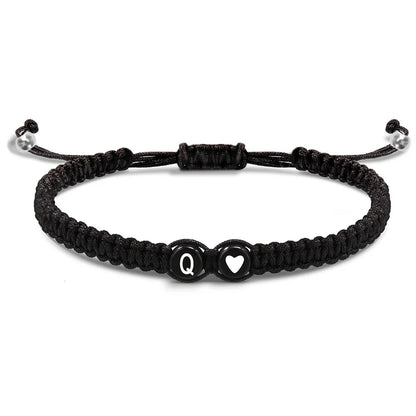 A–Z Initial Braided Bracelet – Elegant Men's Accessory | Accessorio Uomo Elegante