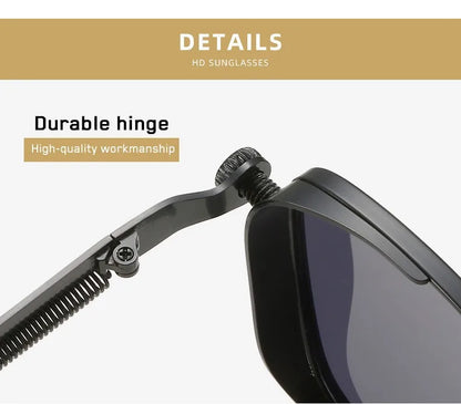 Polarized Metal Sunglasses – High-End Punk Style – Elegant Men's Accessory | Accessorio Uomo Elegante