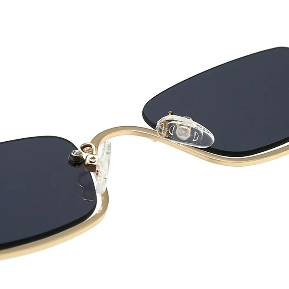 DRAVEN — Half-Frame Square Sunglasses – Vintage Metal Y2K  Shades