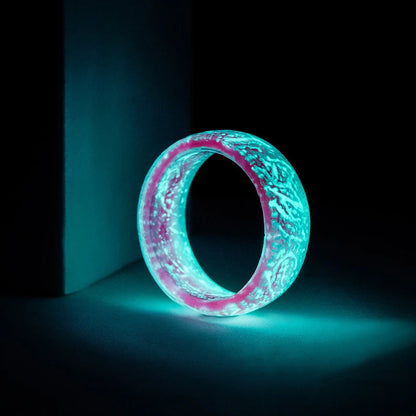 Colorful Luminous Resin Ring – Elegant Men's Accessory | Accessorio Uomo Elegante
