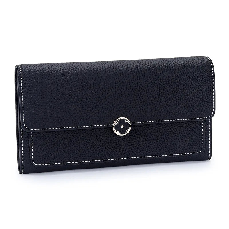 DRAVEN — Genuine Leather Long Wallet Women 2025 Cowhide Clutch