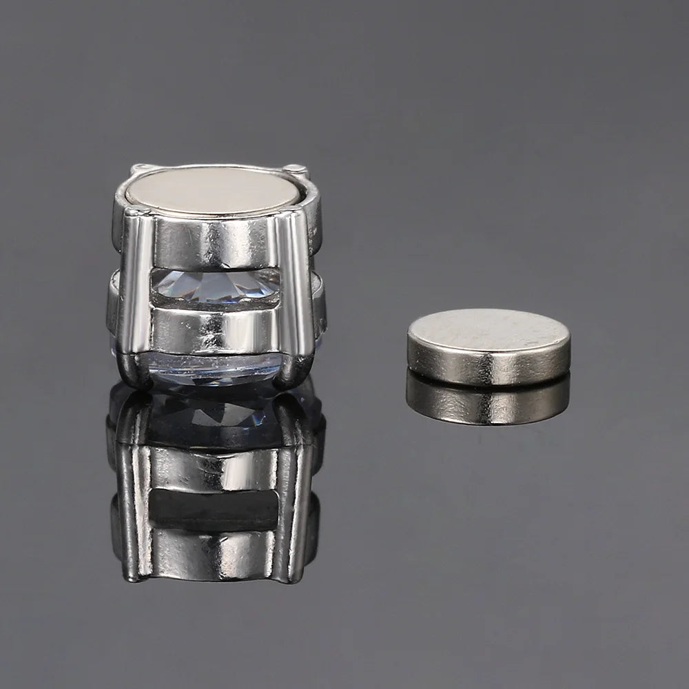 DRAVEN — Stainless Steel Magnetic Zircon Earrings