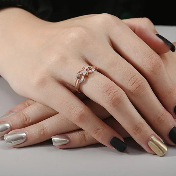 DRAVEN — Black Rose Gold Magnetic Heart Ring