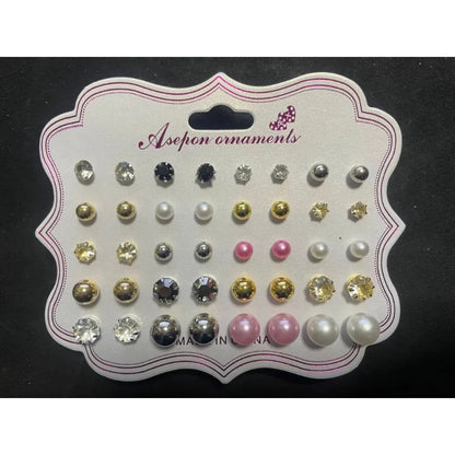 Imitation Pearl Earring Set – Elegant Men's Accessory | Accessorio Uomo Elegante