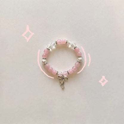 Y2K Bow Couple Bracelets – Elegant Men's Accessory | Accessorio Uomo Elegante