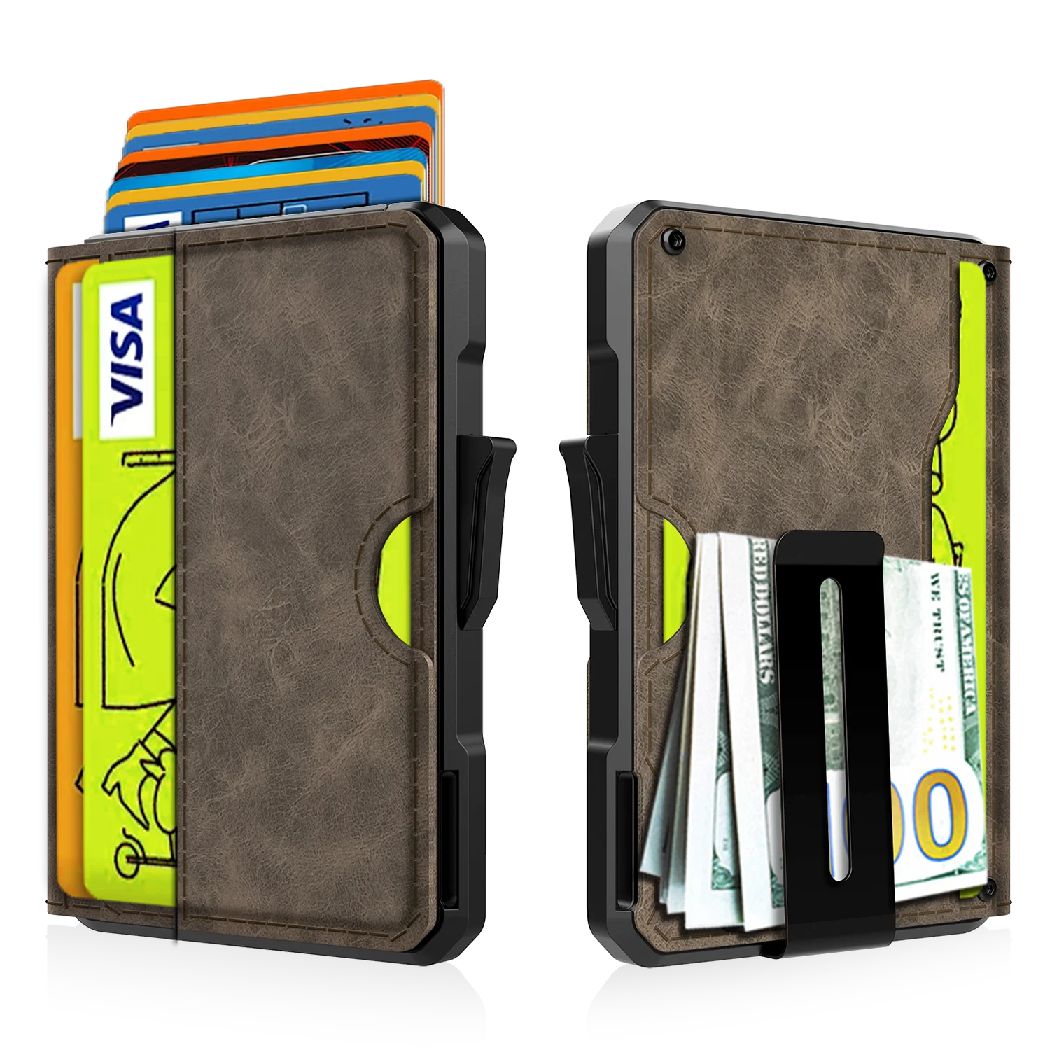 Slim Leather Wallet Men RFID Bifold Money Clip – Elegant Men's Accessory | Accessorio Uomo Elegante