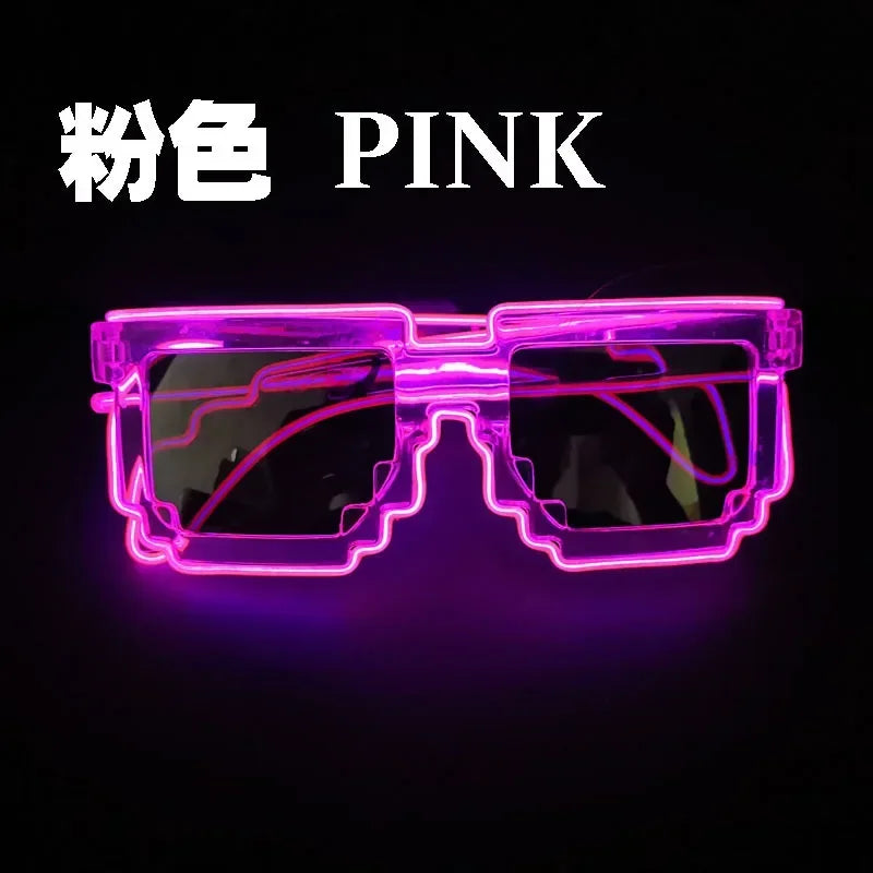 DRAVEN — LED Mosaic Glow Sunglasses – Party Flash Style