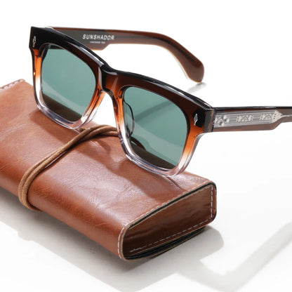 Handmade Square Sunglasses – Luxury Acetate Design – Elegant Men's Accessory | Accessorio Uomo Elegante
