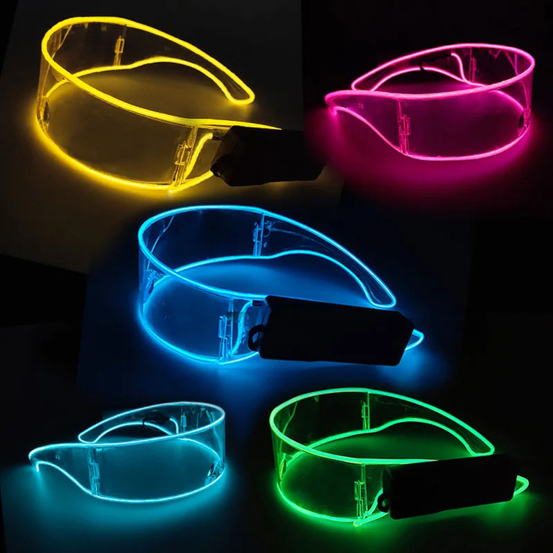 Robot LED Party Sunglasses – Futuristic Nightclub Style – Elegant Men's Accessory | Accessorio Uomo Elegante