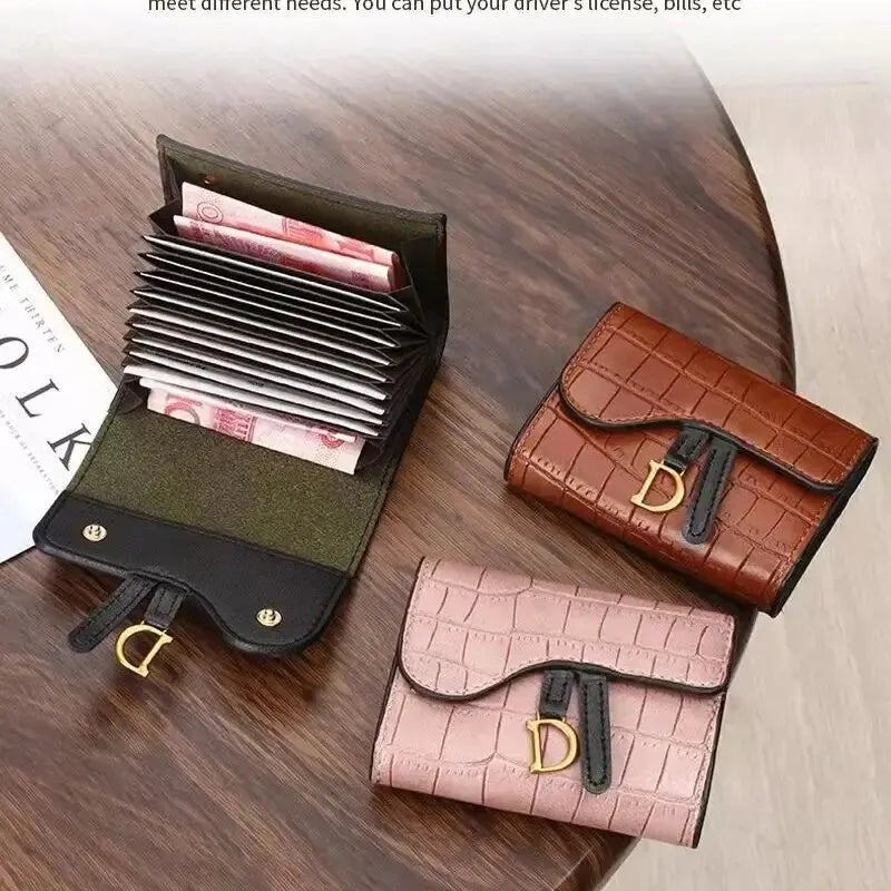 Mini PU Leather Wallet Women Luxury Card Holder – Elegant Men's Accessory | Accessorio Uomo Elegante
