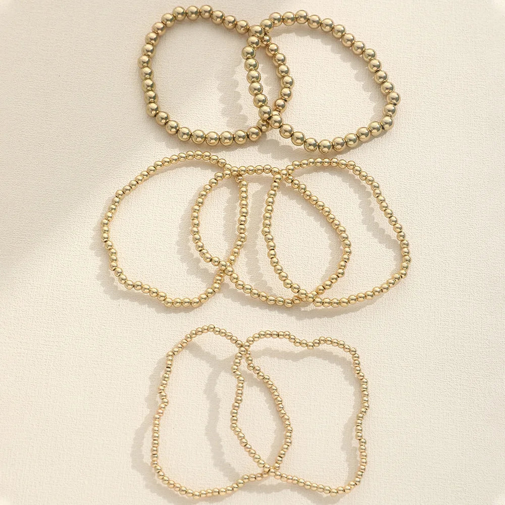 DRAVEN — Gold Beaded Charm Bracelet