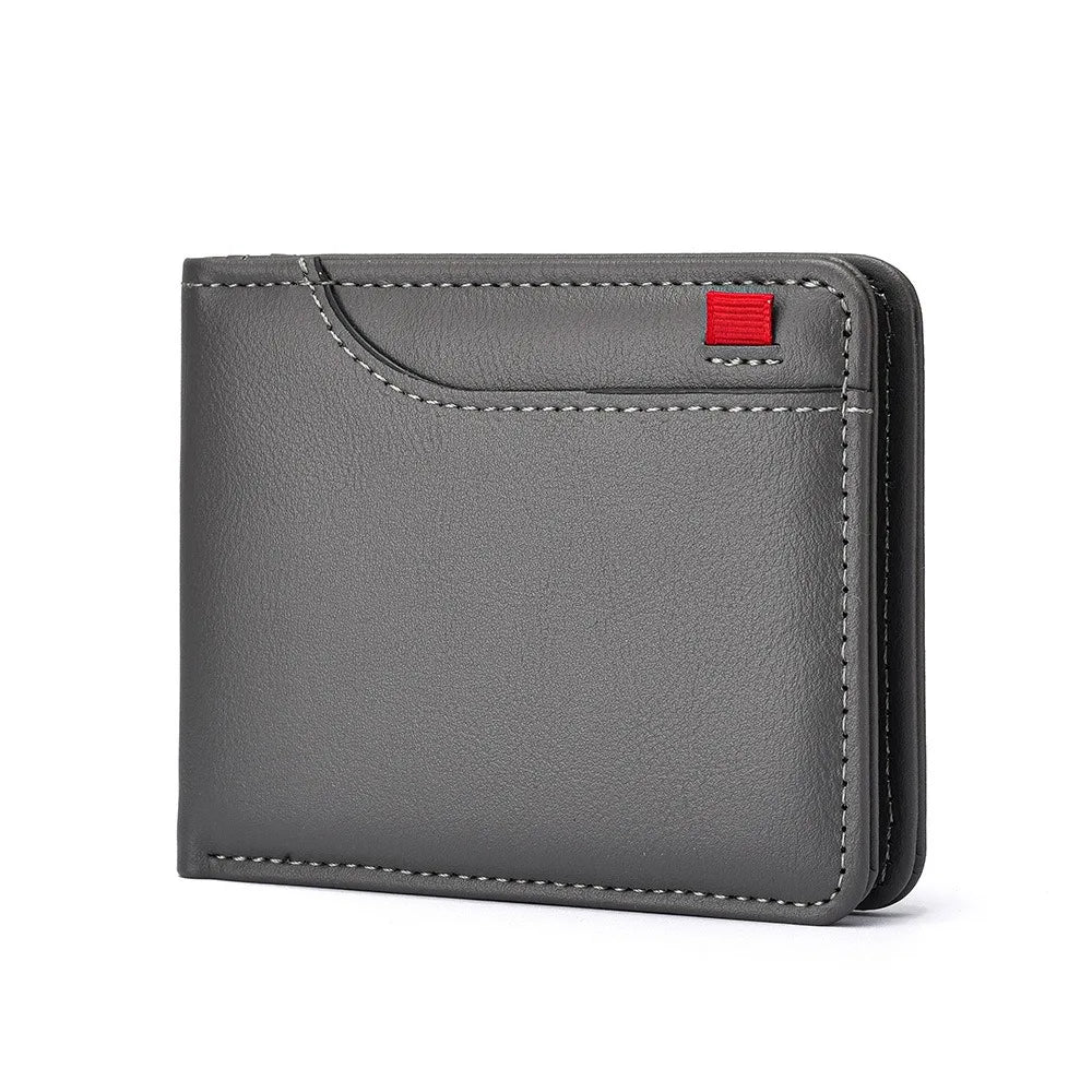 DRAVEN — Classic Leather Bifold Wallet Men Business Short Design