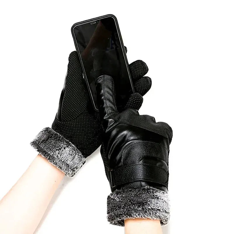 DRAVEN — Winter Leather Gloves – Touchscreen Waterproof Design