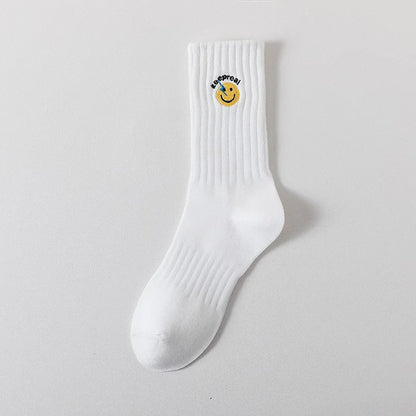 Cartoon Embroidered Socks – Unisex Harajuku Street Style