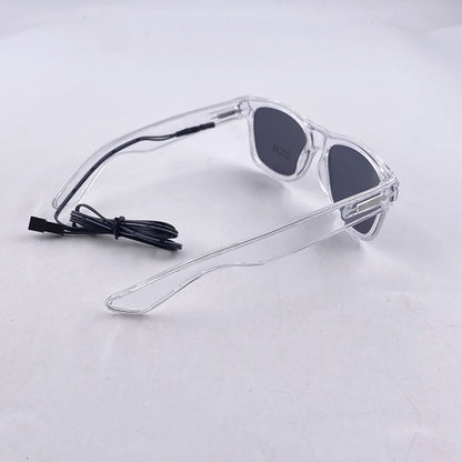Neon Glow Party Sunglasses – LED Light-Up Style – Elegant Men's Accessory | Accessorio Uomo Elegante