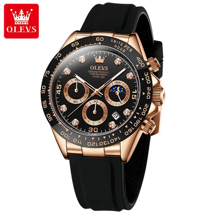 The Olevs Chronograph – Men’s Sport Luxury Watch with Date & Luminous Dial – Elegant Men's Accessory | Accessorio Uomo Elegante