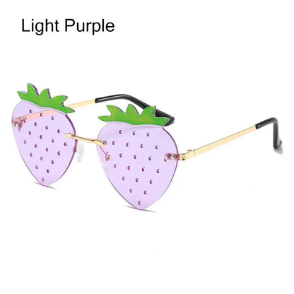 Strawberry Sunglasses – Unique Rave Party Retro Eyewear – Elegant Men's Accessory | Accessorio Uomo Elegante