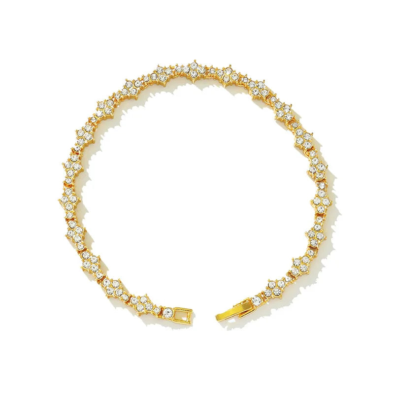 Round Stone Star Cubic Zirconia Bracelet – Elegant Men's Accessory | Accessorio Uomo Elegante