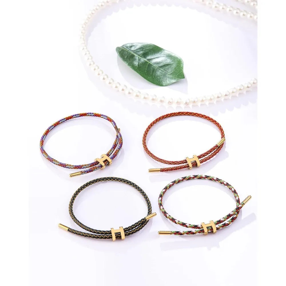 DRAVEN — 14K Gold-Plated Wire Rope Charm Bracelet