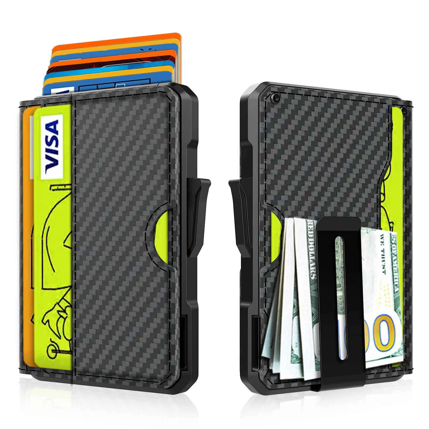 DRAVEN — Slim Leather Wallet Men RFID Bifold Money Clip