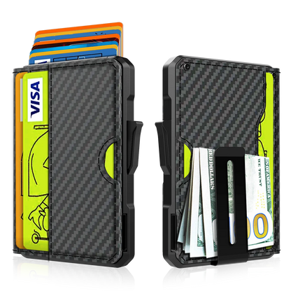 Slim Leather Wallet Men RFID Bifold Money Clip – Elegant Men's Accessory | Accessorio Uomo Elegante