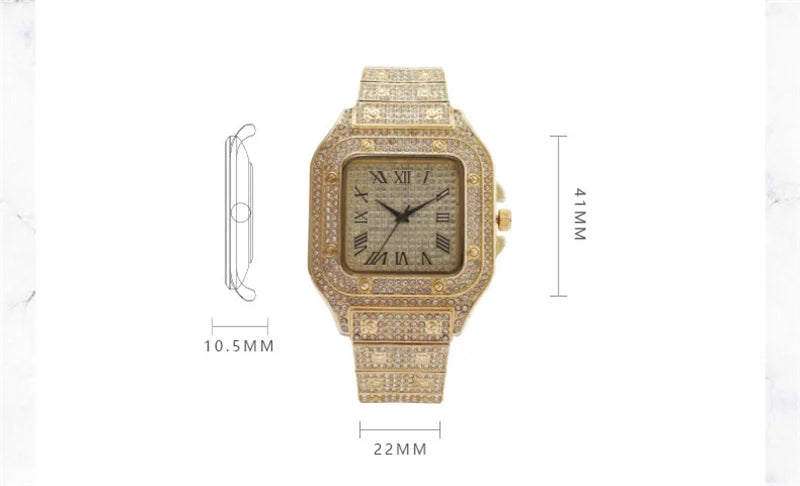 DRAVEN — Frozen Legacy – 2025 Unisex Crystal Diamond Watch