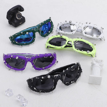 Twisted Frame Sunglasses – Handmade Y2K Retro Shades – Elegant Men's Accessory | Accessorio Uomo Elegante