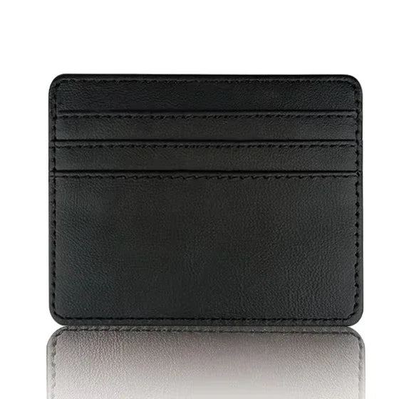 DRAVEN — Custom Initials PU Leather Card Holder Slim Design