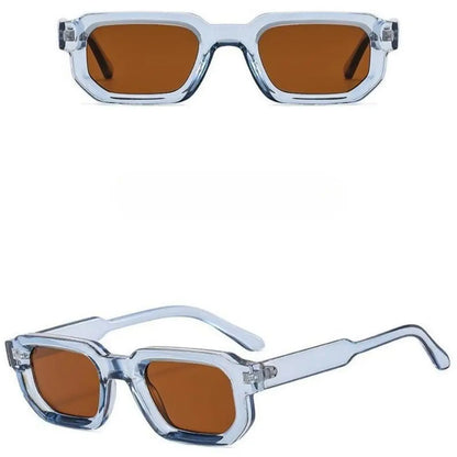 Classic Rectangle Sunglasses – Vintage Retro UV400 Eyewear – Elegant Men's Accessory | Accessorio Uomo Elegante