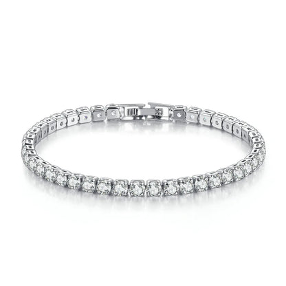 4MM Crystal Rhinestone Bracelet Set – Elegant Men's Accessory | Accessorio Uomo Elegante