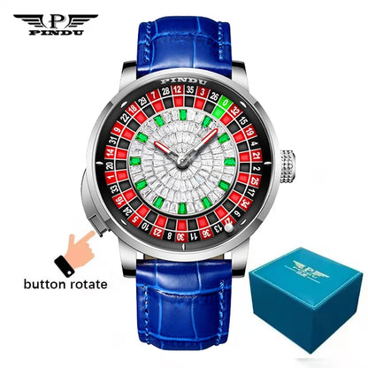 SpinMaster – PINDU Roulette Mechanical Watch with NH35A Movement & Sapphire Glass – Elegant Men's Accessory | Accessorio Uomo Elegante