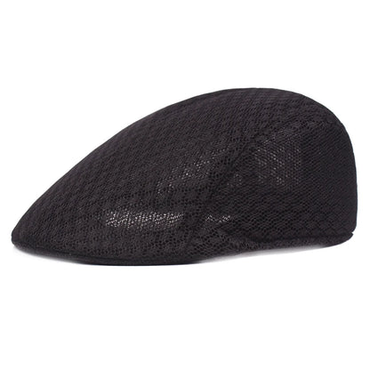 2025 Summer Mesh Beret Hat – Unisex Breathable Newsboy Style Cap – Elegant Men's Accessory | Accessorio Uomo Elegante
